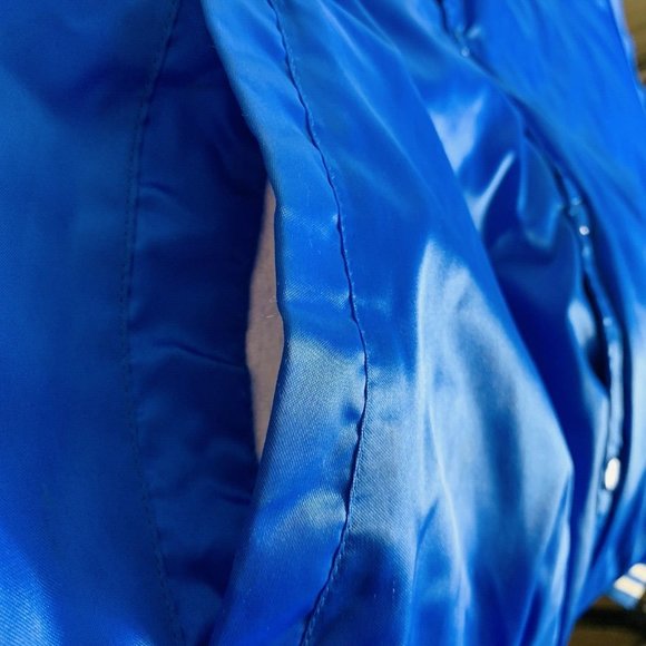 VTG Brooklyn Basketball 90s Lady Canes Varsity Bomber Jacket Sz XL Auburn Royal - Picture 5 of 15